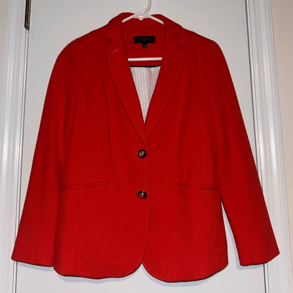Talbots Vibrant Orange Blazer
